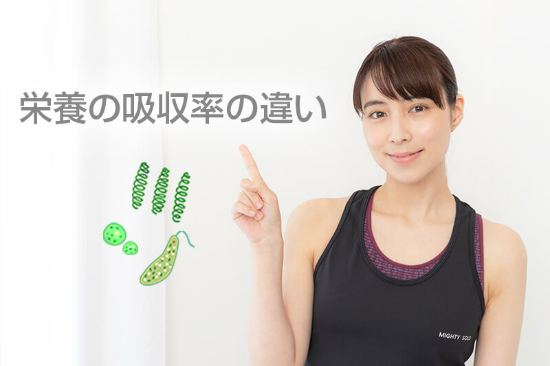栄養の吸収率の違い