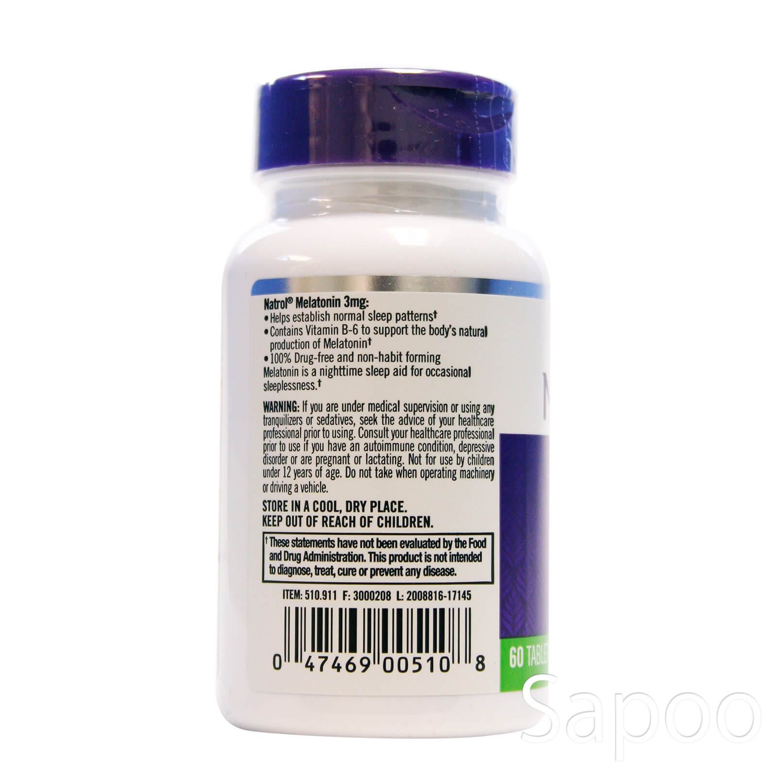 メラトニン 3mg 60粒