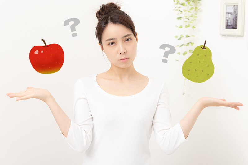 あたなはリンゴ体型？洋ナシ体型？