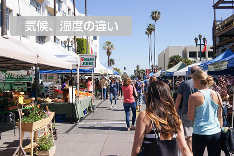 日本とアメリカのスキンケアが違う理由「気候、湿度」