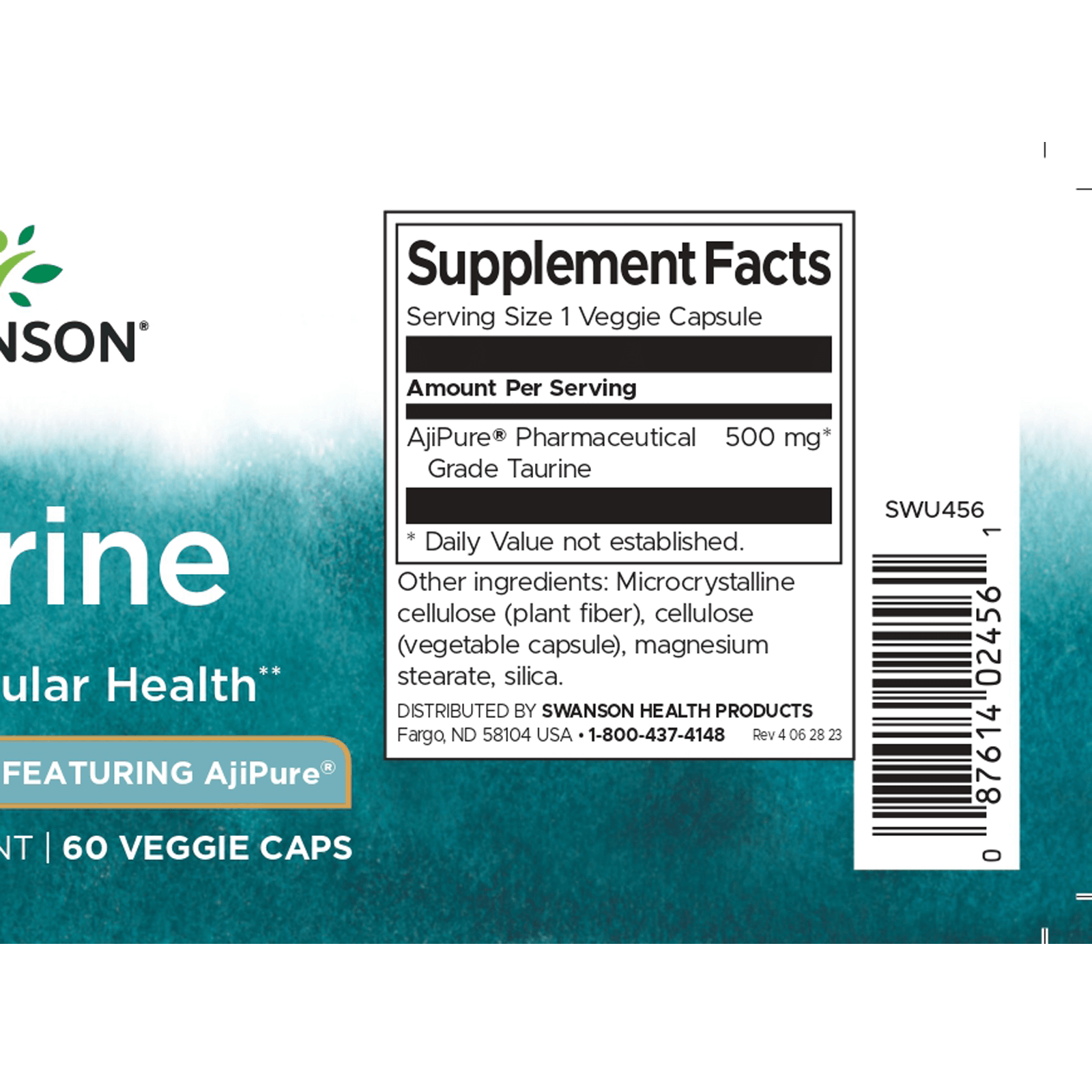 アジピュア・タウリン 500mg 60ベジカプセル