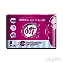 エコ認定オーガニックナプキン(多い日用) 8個