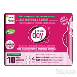 陰イオンシート入りエコ認定ナプキン(普通の日用) 10個