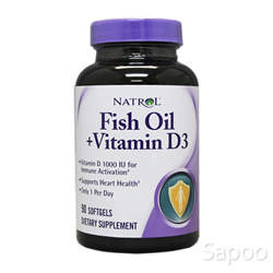 フィッシュオイル&ビタミンD3 1000mg 90ソフトジェル