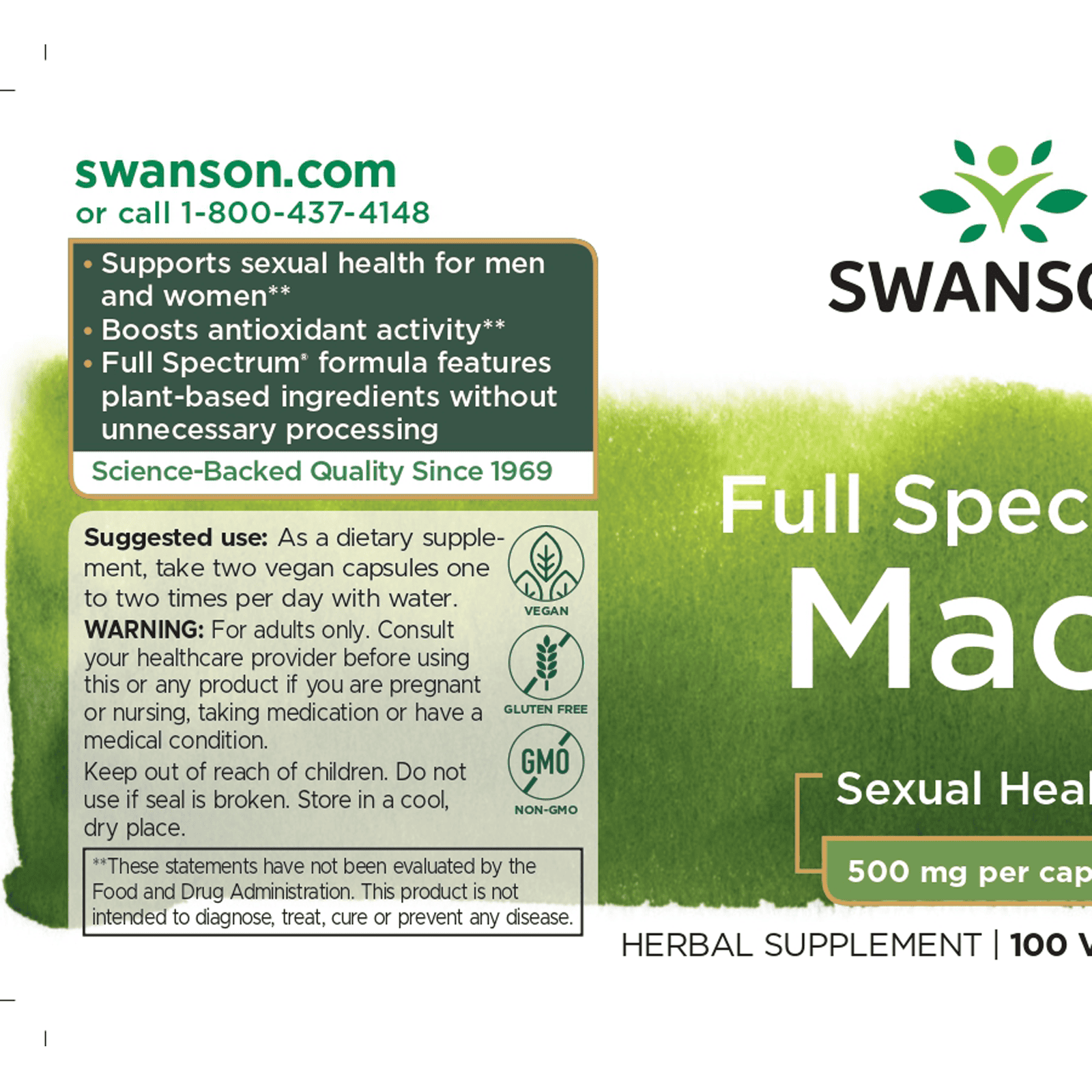 フルスペクトラムマカ 500mg 100カプセル