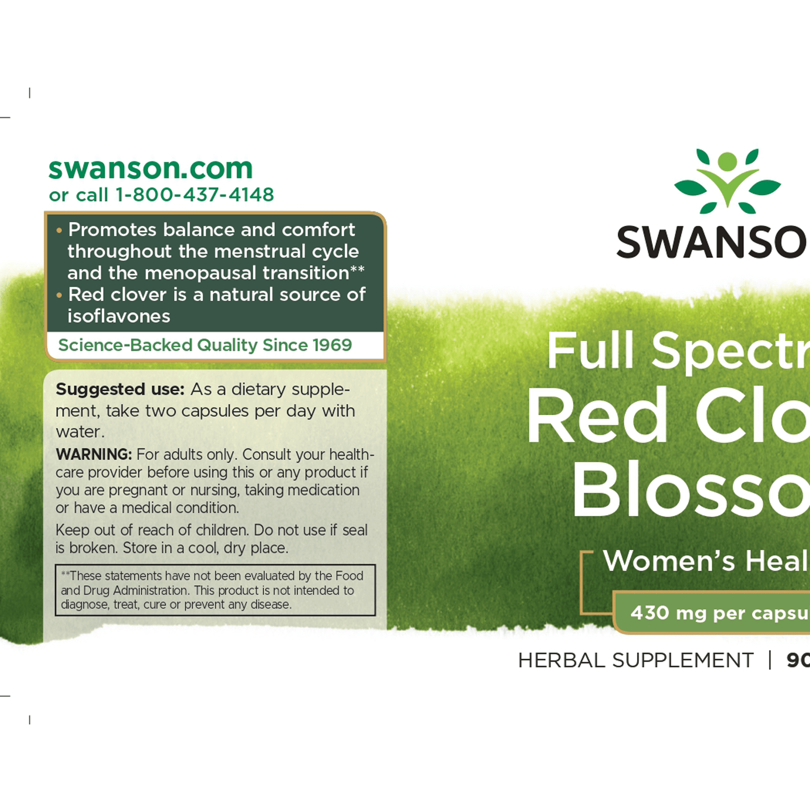 フルスペクトルレッドクローバーブロッサム 430mg 90カプセル