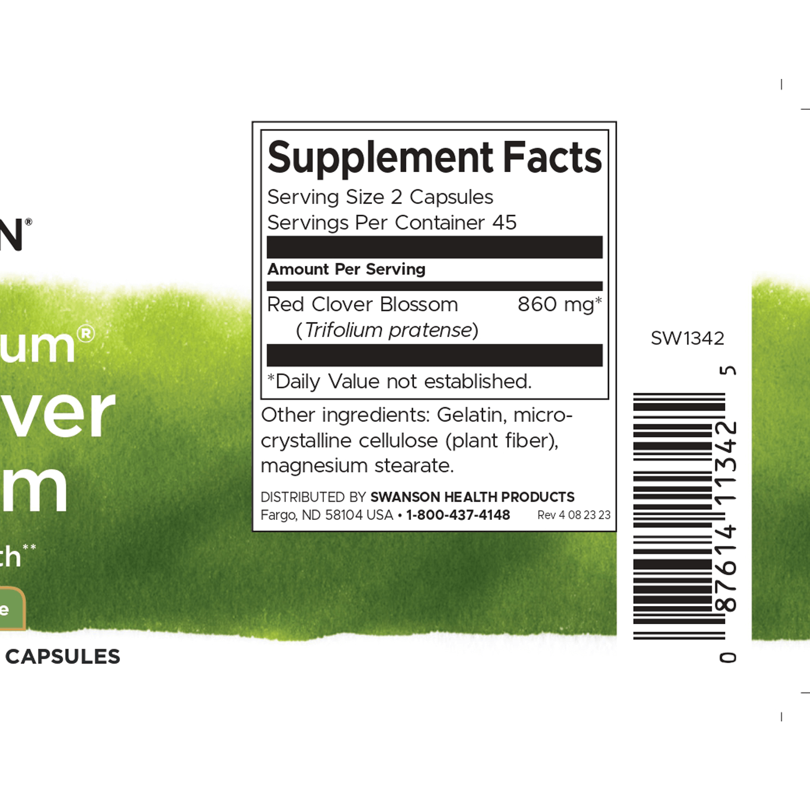 フルスペクトルレッドクローバーブロッサム 430mg 90カプセル