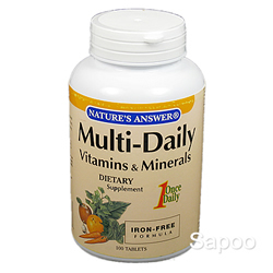 マルチデイリービタミン&ミネラル(鉄分抜き) 100粒