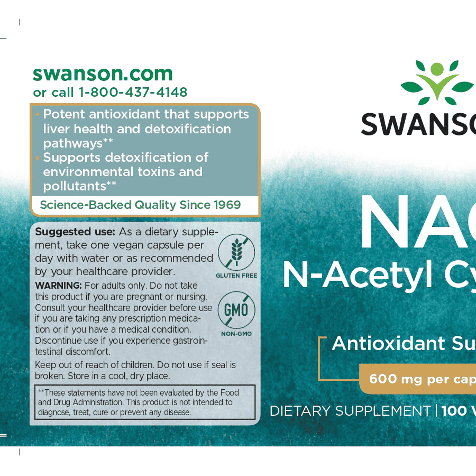 Nアセチルシステイン 600mg 100カプセル