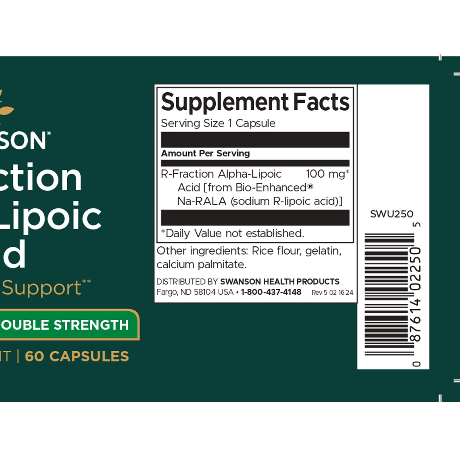 Rフラクション リポ酸 100mg 60カプセル