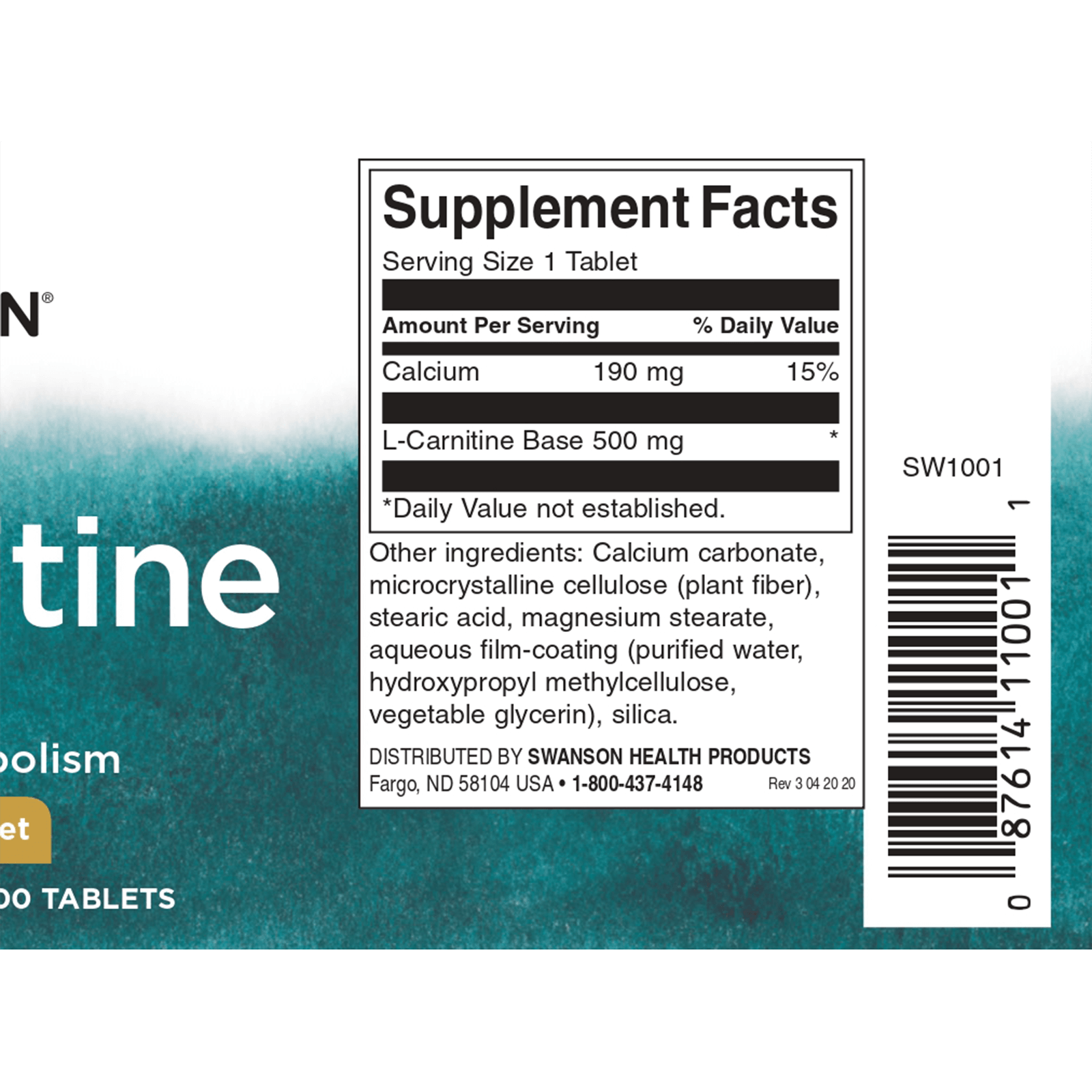 Lカルニチン 500mg 100粒