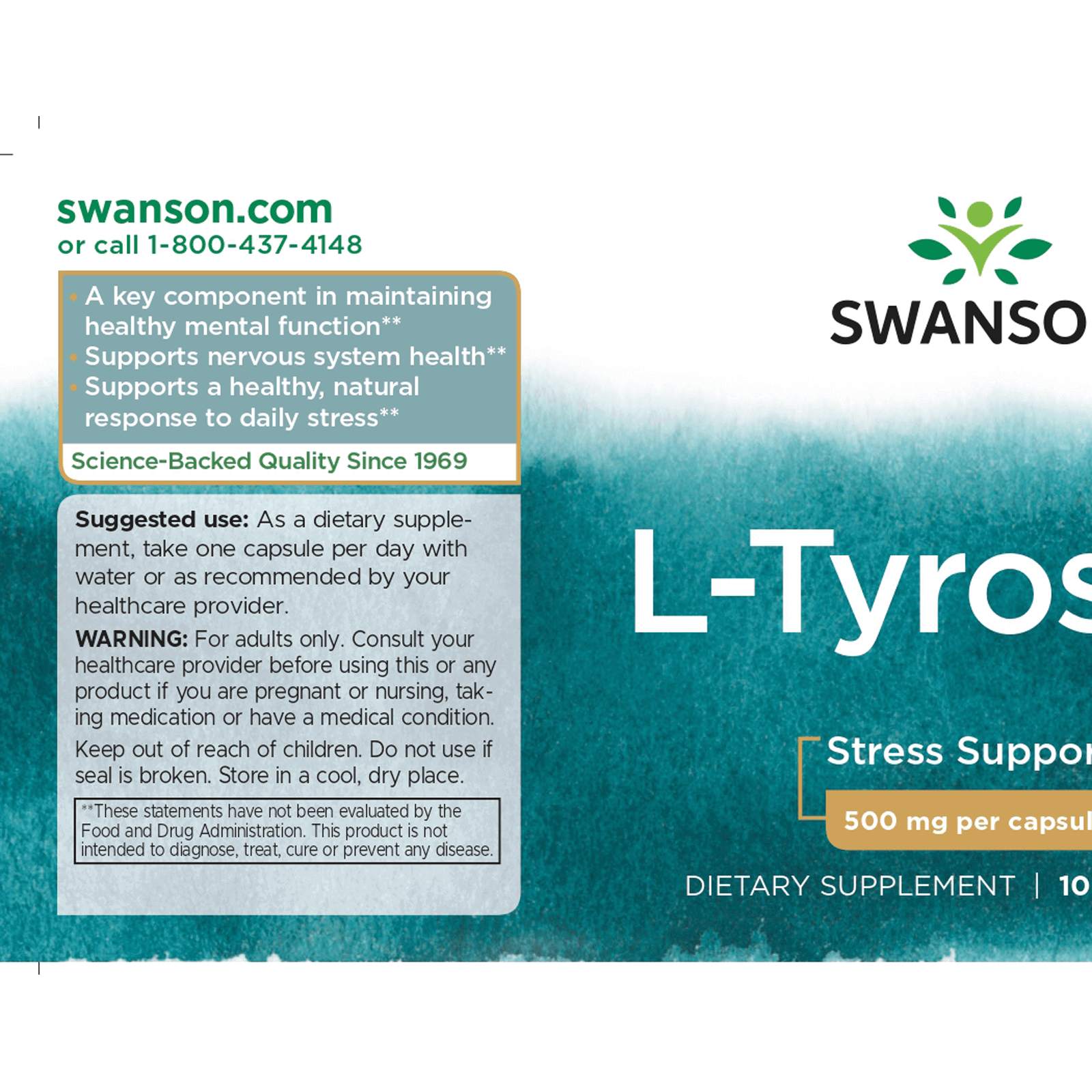 Lチロシン 500mg 100カプセル