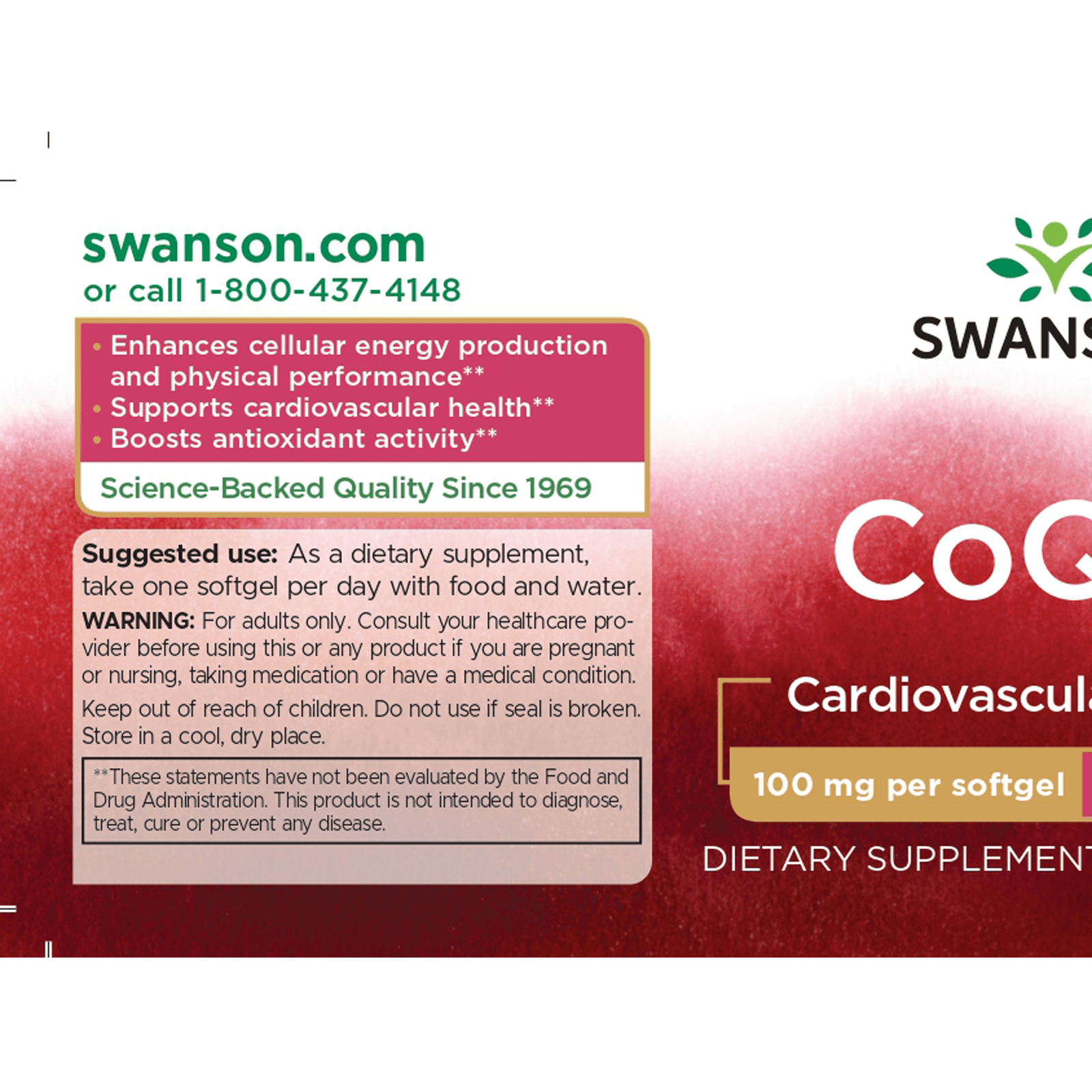 CoQ10 100mg 100ソフトジェルカプセル