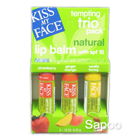テンプティングリップバーム　トリオパック(ストロベリー、ジンジャー・マンゴー、バニラハニー) 4.25g