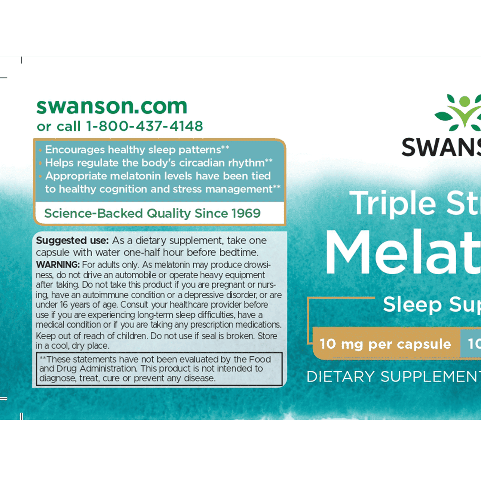 トリプルストレングス・メラトニン 10mg 60カプセル