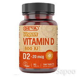 ビーガン ビタミンD2 800IU(エルガカルシフェロール) 90粒