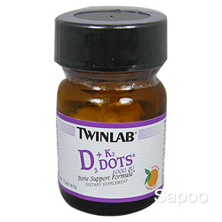 ビタミンD3+ビタミンK2・ドッツ 1,000IU 60粒